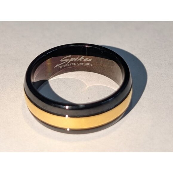 Black Gold Tungsten Carbide Ring Size 9.5 by Spikes - Picture 8 of 16